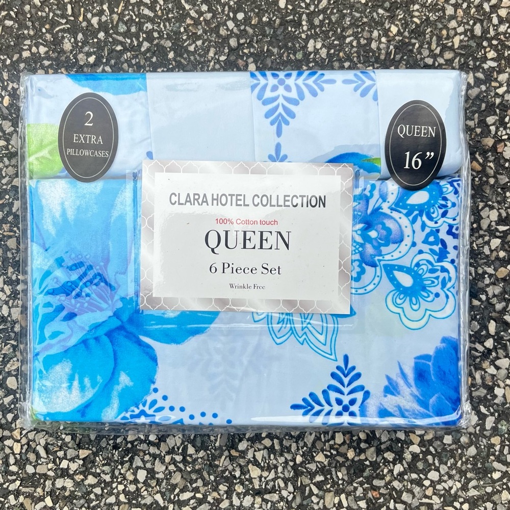 Hotel Collection Blue Sheets Queen Set